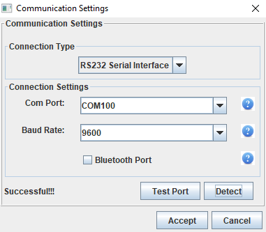 TunerStudio Communication Settings