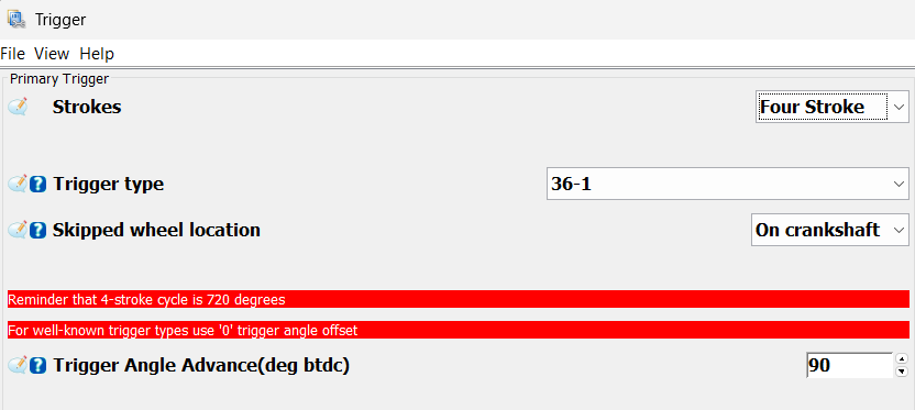 TunerStudio Trigger Angle Advance